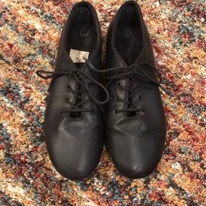 Black Lace-up Adult tap shoes